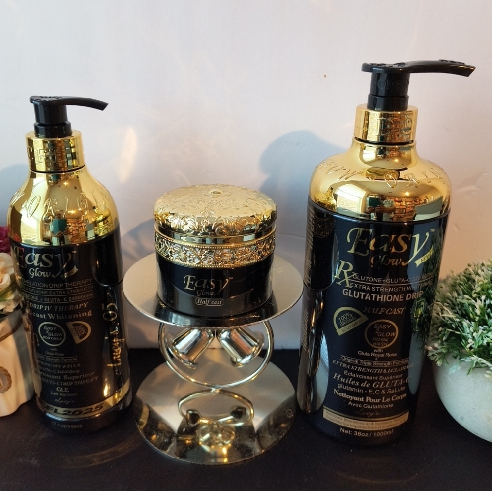 3in1 Easy Glow Body Lotion+ Shower Gel + Face Cream Skin Polishing Set